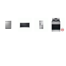 LG 4 STAINLESS : Gas Smart Range Convection Oven Air Fry Self Clean Griddle, 2.0CF OTR MW 400CFM, 3rd Rack Dishwasher 48 dBA, 33"W French Door Refrigerator EXT WD