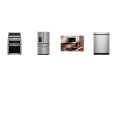 Kitchenaid 4 Stainless : Electric Range Double True Convection Oven, 1.9 CF OTR MW , 47 DBA Dishwasher, French 4-Door Refrigerator Platinum Interior EXT WD