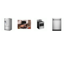 Kitchenaid 4 Stainless : Electric Range Convection Oven Air Fry,  1.9CF OTR MW 400 CFM, 47 DBA Dishwasher Stainless Interior, French Door Refrigerator Exterior Ice and Water Dispenser