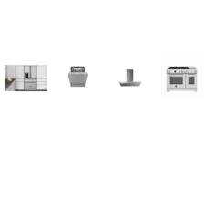 Bertazzoni 4 Stainless : 48" GAS Range Convection Oven, 48" T-Shape Wallmounted Hood 600CFM, Tall Tub 39dB Dishwasher, 36" French 4-Door Counter Depth Refrigerator Water Ice Dispenser