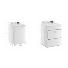 Whirlpool 4.2-4.3 cu. ft. Top Load Washer with 2-in-1 Removable Agitator And 7.0 cu. ft. Electric Dryer with Adaptive Dry - White - Whirlpool 4.2-4.3 cu. ft. Top Load Washer with 2-in-1 Removable Agitator And 7.0 cu. ft. Electric Dryer with Adaptive Dry - White -