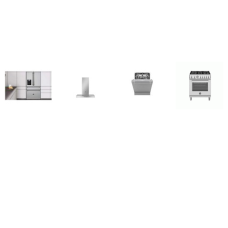 Bertazzoni 4 Stainless : Dual Fuel Range Convection Oven, 30" T-Shape Wallmounted Hood 600CFM, Tall Tub 39dB Dishwasher, 36" French 4-Door Counter Depth Refrigerator EXT WD