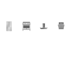 Bertazzoni 4 Stainless : 36" Induction Range European Convection Oven, T-Shape Hood 600CFM, Tall Tub 39dB Dishwasher, 36" French 4-Door Counter Depth Refrigerator Ice Maker