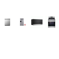 LG 4 STAINLESS : Gas Range Air Fry  Convection Oven, 1.6CF OTR MW, Dishwasher 50 dBA Stainless Interior ENERGY STAR, 27CF Side-by-side Refrigerator Ice and Water Disp