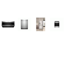 WHIRLPOOL 4 STAINLESS : SLIDE IN Electric Range Oven, Low Profile Microwave , Dishwasher 51 dBA, Counter Depth Flexible French 4-Door Refrigerator EXT WD