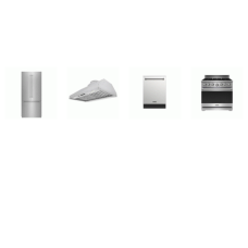 Thor Kitchen 4 STAINLESS : 36" Premium Professional Gas Range Oven, Liner Hood 1200CFM, 47 dBA Dishwasher, 36 Inch French Door Built-in Stainless-steel ( And Panel-ready) Refrigerator Interior Water Dispenser Ice M