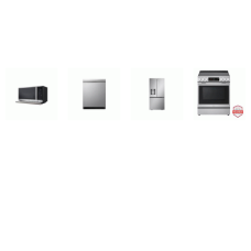 LG 4 STAINLESS : Electric Slide-in Range InstaView ProBake Convection Oven Air Fry, 2.1CF OTR MW EXTENDAVENT, TrueSteam Dishwasher 44 dBA, 33"W 25CF French Door Refrigerator EXT WD