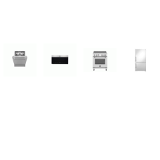 Bertazzoni 4 Stainless : Electric RANGE European Convection Oven, 1550 W OTR MW, 42 dB Dishwasher, 31 Inch Counter Depth Bottom Mount Refrigerator W/ICE MAKER