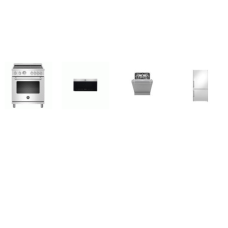 Bertazzoni 4 Stainless : Induction RANGE European Convection Oven, 1.9CF OTR MW, Dishwasher 39 dB, 31 Inch Counter Depth Bottom Mount Refrigerator Ice Maker