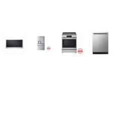 LG 4 STAINLESS: Electric Slide-in Range InstaView Convection Oven Air Fry, 2.0CF OTR MW, 46DB Dishwasher, Counter-Depth MAX French 4-Door Refrigerator Full-Convert Drawer EXT WD