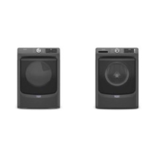 Maytag 4.5CF Front Load Washer Extra Power 12-Hr Fresh Spin And 7.3CF Electric Dryer Extra Power Quick Dry cycle - Volcano Black - 