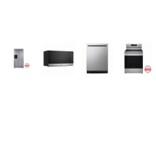 LG 4 STAINLESS STEEL APPLIANCE PKG : Induction Range ProBake Convection Oven Air Fry, 1.6CF OTR MW, Dishwasher 46DB, 27CF Side-by-side Refrigerator WD