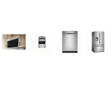 Maytag 4 Fingerprint Resistant Stainless : Gas Range Convection OvenAir Fry, OTR Flush Built-In Microwave, 47DBA Dishwasher, 30CF French Door Refrigerator EXT WD