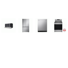 LG 4 STAINLESS : Induction Range Convection Oven Air Fry, 2.1CF OTR MW ExtendaVent, Dishwasher 46DB, Counter-Depth Zero Clearance French Door Refrigerator internal water dispenser Ice Maker