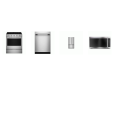 Kitchenaid 4 Stainless : Gas Slide-In Grates Range Convection Oven Air Fry, 2.1CF OTR MW, Dishwasher 47dBA, 31CF French Door Refrigerator Interior Water and Ice
