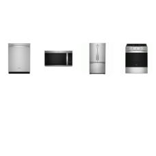 Whirlpool 4 Fingerprint Resistant Stainless : Slide In Gas Range Convection Oven Air Cooking, 1.9CF OTR MW, 47db Dishwasher, Counter-Depth French Door Refrigerator Interior Water Dispenser Ice M