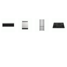 Thor Kitchen 4 STAINLESS APPLIANCE PKG : 30" INDUCTION COOKTOP, 30" OTR Slim Microwave 400CFM, 51 dBA Dishwasher, 30" Bottom Freezer Refrigerator ICE MAKER