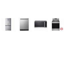LG 4 STAINLESS : Induction Range ProBake Convection Oven Air Fry, 1.8CF OTR MW, Dishwasher 46DB, 33"W Counter-Depth French Door Refrigerator Ice Maker