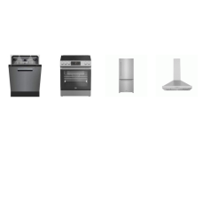 4 STAINLESS STEEL APPLIANCE PKG : THOR KITCHEN 30" Bottom Freezer Refrigerator ICE MAKER, 30" Chimney Range Hood 350cfm, AND beko 39dba Dishwasher,  Slide In Electric Range True European Convection Oven AirFry
