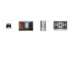 KitchenAid 4 Stainless Appliance PKG : 30" 5BRS GAS COOKTOP, 30" Single Wall True Convection Oven Air Fry, 44 dBA Dishwasher, Counter Depth French Door Refrigerator Internal Water Dispenser