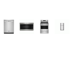 Maytag 4 STAINLESS : 5BRS Gas Range Oven, Over-the-Range Microwave, 50 dB Dishwasher Stainless Interior, 33"W Top-Freezer Refrigerator Factory-Installed Ice Maker