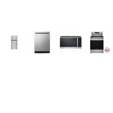 LG 4 STAINLESS : Induction Range ProBake Convection Oven Air Fry, 1.8CF OTR MW, Dishwasher 44DB TrueSteam, 20CF 30" Top Freezer Refrigerator Automatic Ice Maker