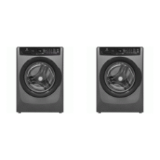 Electrolux 4.5 CF Front Load Washer Stainless Steel Drum And Stackable 8.0 CF Electric Dryer Moisture Sensor - Titanium